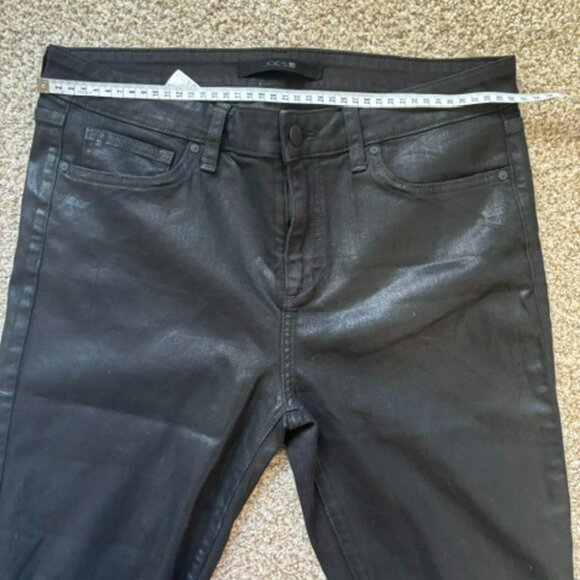 Joe's Jeans High Rise The Charlie Coated Sateen Sz 31 Wet Leather Look - Picture 6 of 7